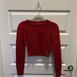 Cropped Crewneck Sweater